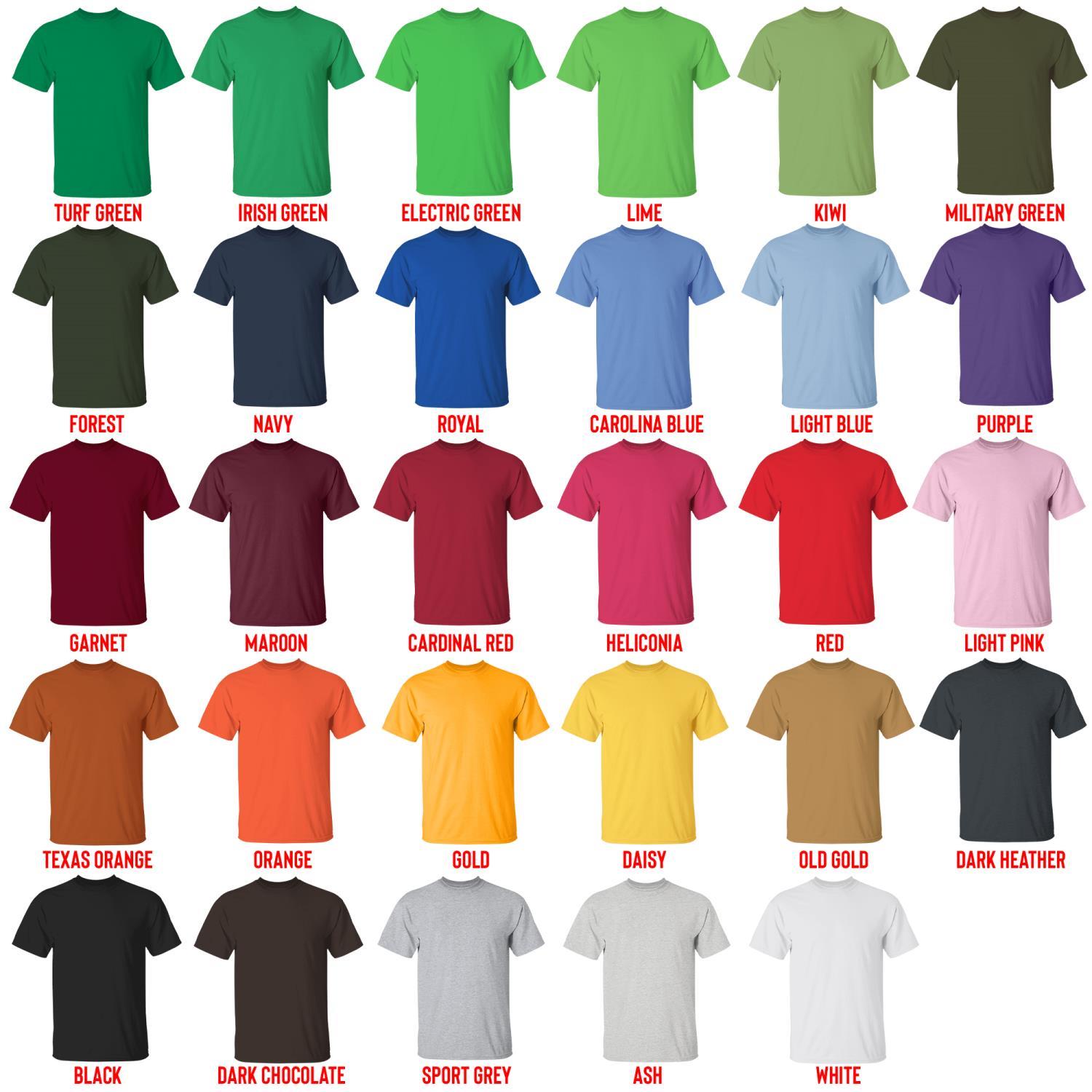 t shirt color chart - Genshin Impact UK Shop