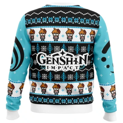 Alternative view of Tartaglia Childe Genshin Impact Ugly Christmas Sweater