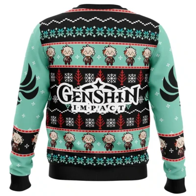 Alternative view of Kazuha Genshin Impact Ugly Christmas Sweater