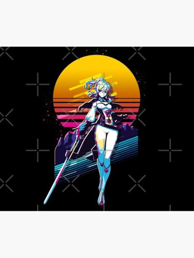 Alternative view of Jean Genshin Impact 80S Retro Tapestry