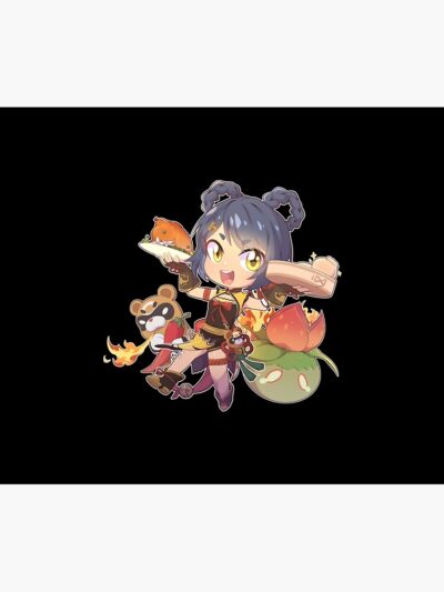Alternative view of Chibi Chef Xiangling Genshin Impact Tapestry