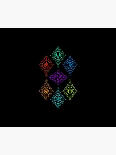 Alternative view of Elements Of World Genshin Impact Tapestry