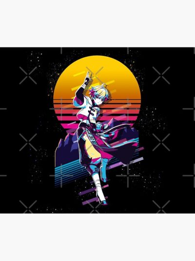 Alternative view of Chongyun Genshin Impact 80S Retro Tapestry