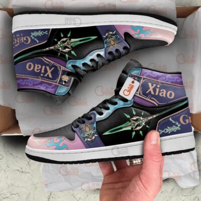 Alternative view of Xiao High-Top Leather Sneakers Genshin Impact Primordial Jade Winged-Spear