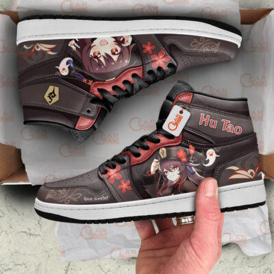 Alternative view of Hu Tao Custom Genshin Impact High-Top Leather Sneakers