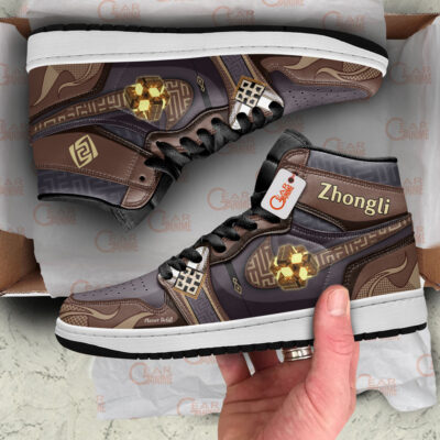 Alternative view of Zhongli High-Top Leather Sneakers Genshin Impact Shoes