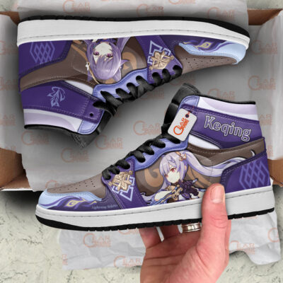 Alternative view of Keqing Custom Genshin Impact High-Top Leather Sneakers