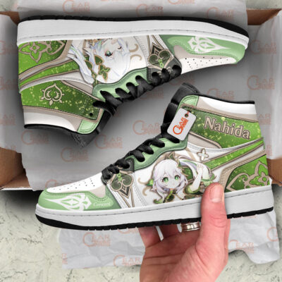 Alternative view of Nahida Custom Genshin Impact High-Top Leather Sneakers