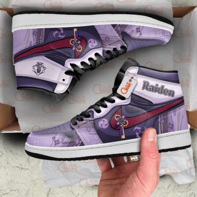 Alternative view of Raiden Shogun High-Top Leather Sneakers Genshin Impact