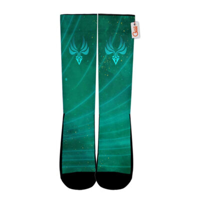 Alternative view of Anemo Wind Element Socks Genshin Impact Game Collection