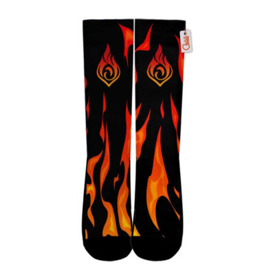 Alternative view of Pyro Fire Element Socks Genshin Impact Game Collection