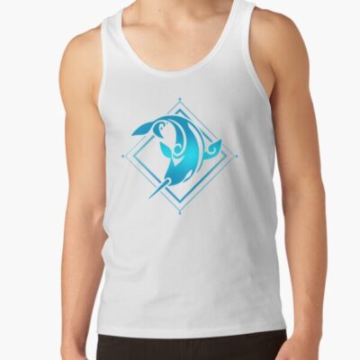 Alternative view of Genshin Impact Childe Tartaglia Hydro Emblem Tank Top