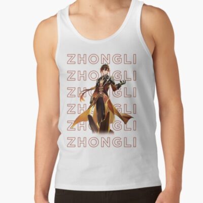 Alternative view of Genshin Impact Zhongli Design Tank Top