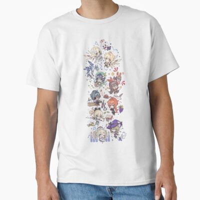 Alternative view of Genshin Impact Chibi Characters Assemble T-shirt