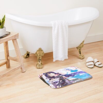 Alternative view of Sakura Raiden Shogun Genshin Impact Bath Mat