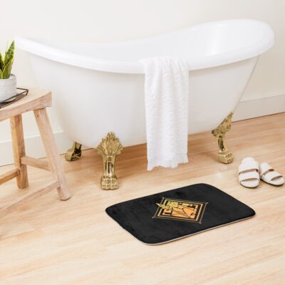 Alternative view of Genshin Impact Zhongli Geo Emblem Bath Mat