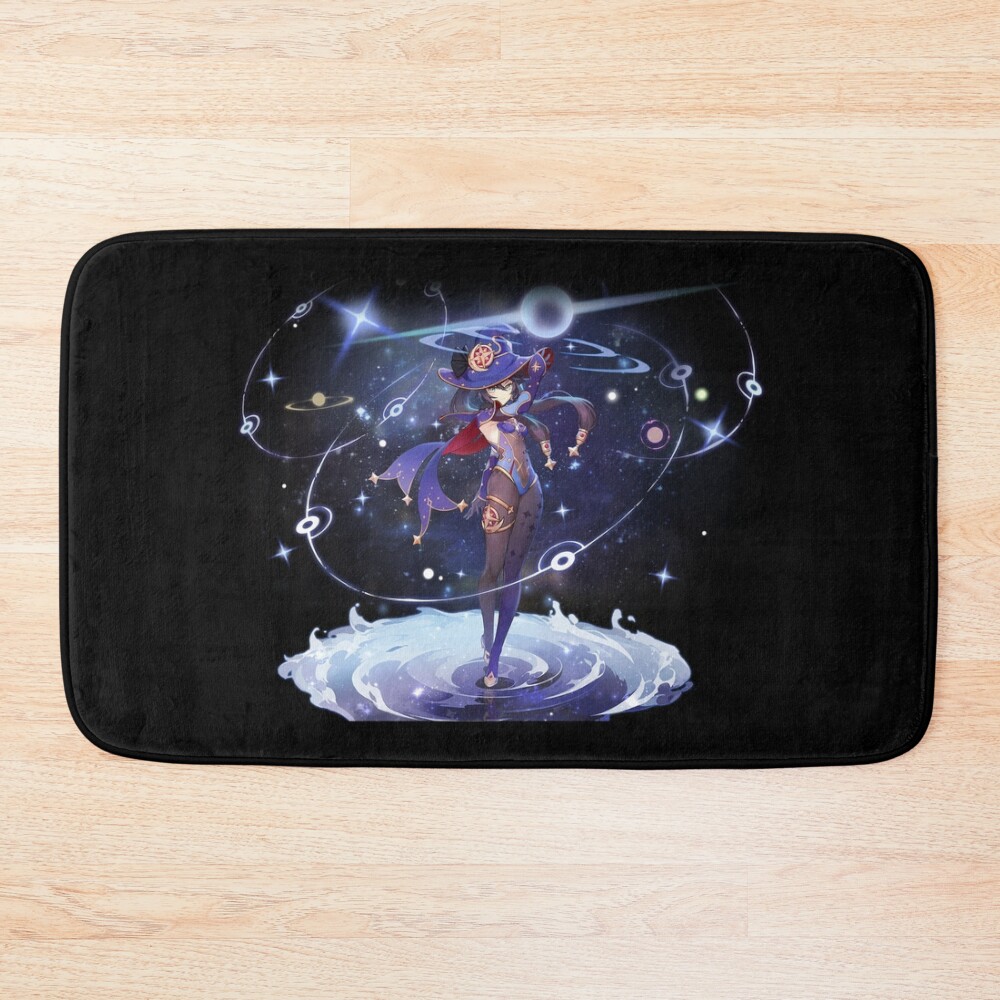 Genshin Impact Mona Official Character Wish Gacha Splash Art Bath Mat