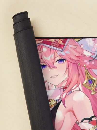 Alternative view of Beautiful Legs Guuji Yae Genshin Impact Mouse Pad