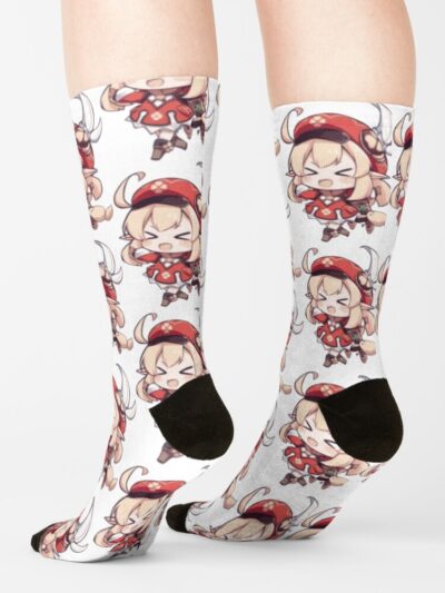 Alternative view of Klee Chibi Genshin Impact Socks