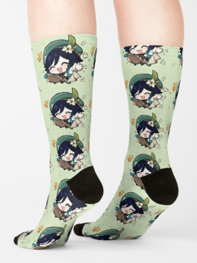 Alternative view of Genshin Impact Venti Chibi Socks