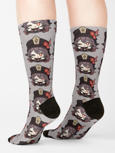 Alternative view of Genshin Impact Hu Tao Chibi Socks